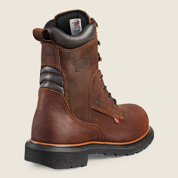 Red Wing Mens Dynaforce® - 8-inch Waterproof Toe - Safety Boots Brown - 7264BQFCY